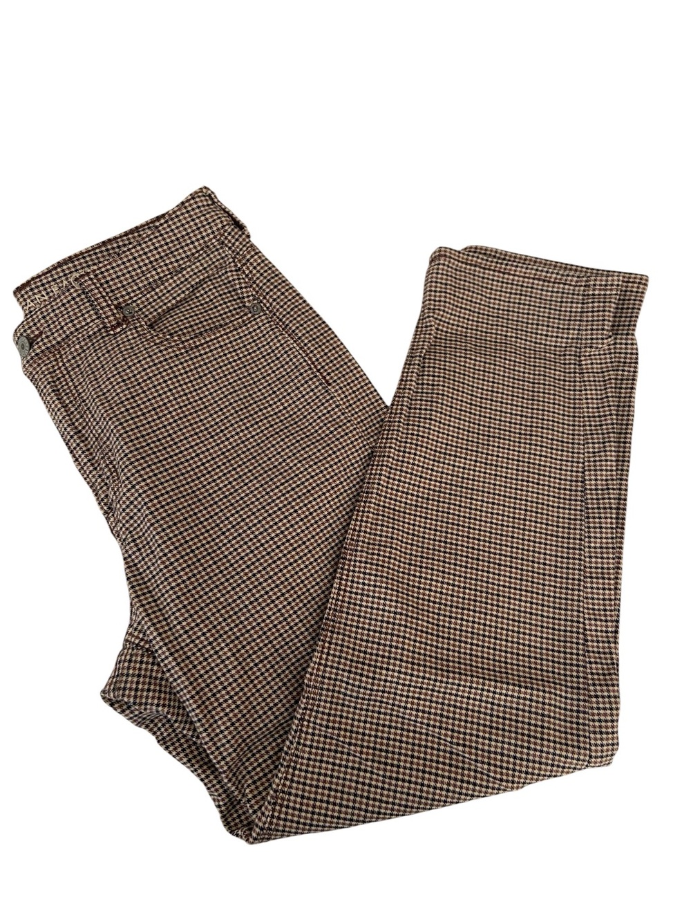 AMERICAN EAGLE STRAIGHT LEG BROWN HOUNDSTOOTH PANTS SIZE 8